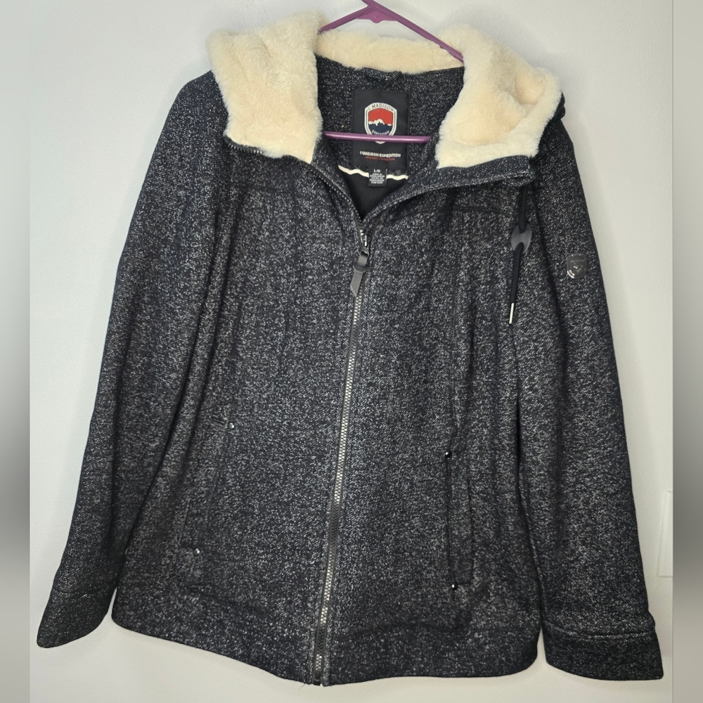 1 Madison Expedition Jacket Black Heather Heritage Collection Coat size …